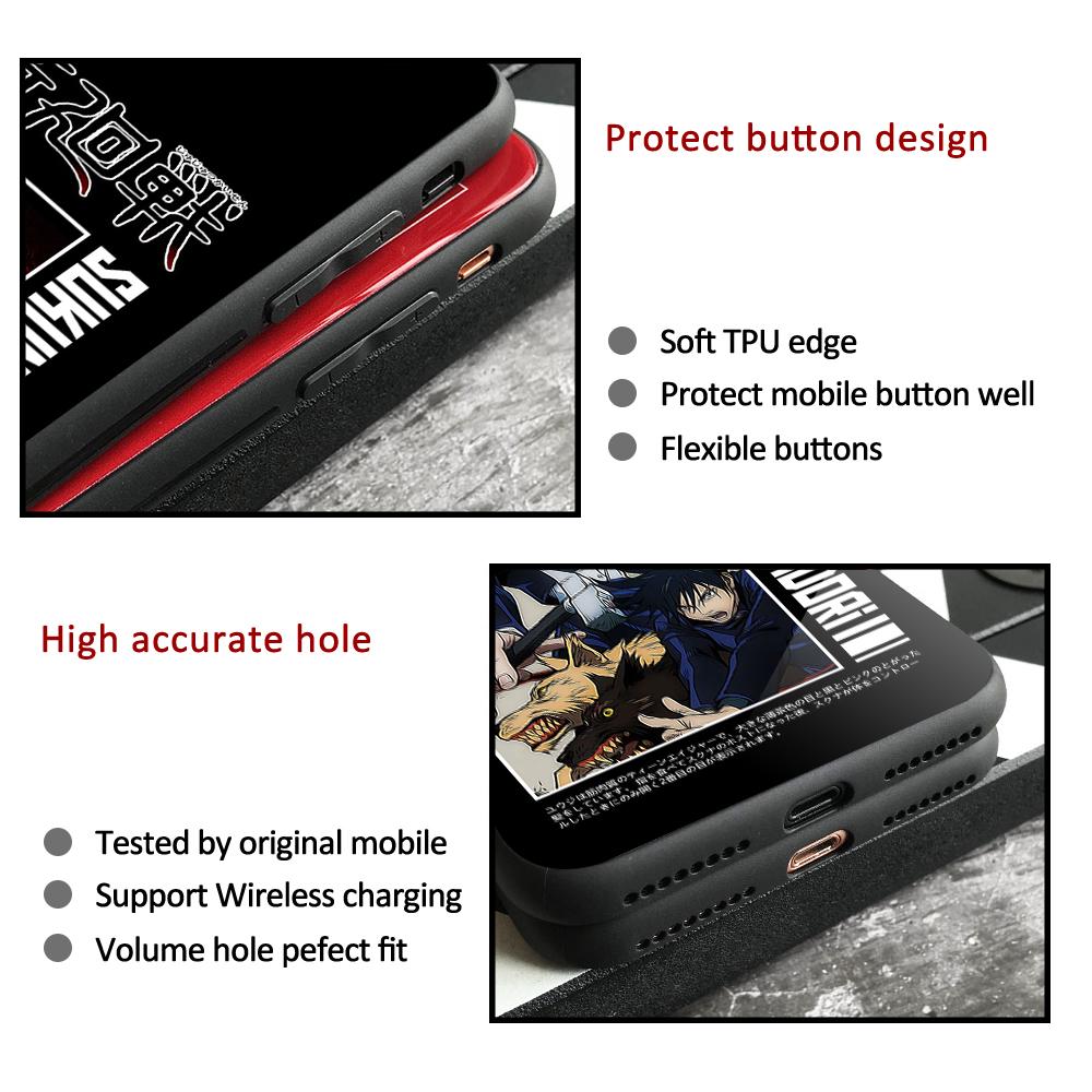 Чехол Manga Jujutsu Kaisen Itadori Yuji для iPhone XS Max XR X 8 7 6 14 Plus 12 11 13 14 Pro Max SE2020, мини-чехол из закаленного стекла