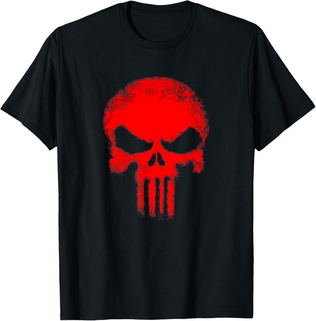 Футболка Marvel Punisher с потертым красным черепом на груди