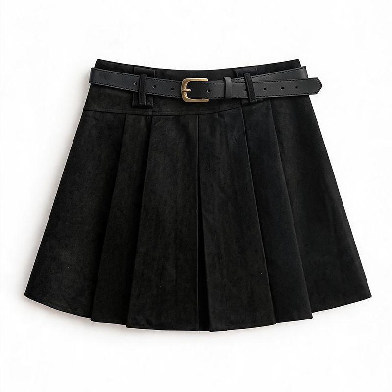 Women's Retro Skirt: High-Waisted, Sweet, and Cute Short Skirt for Fall/Winter