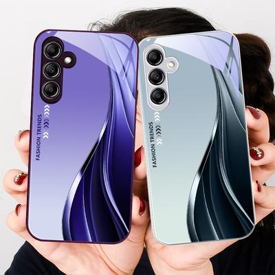 Модные тренды Серебристый для Samsung Galaxy A01 02 03 Core A04 A14 4G A13 54 34 31 20 25 23 22 5G S21 Ultra S20 стеклянный чехол для телефона