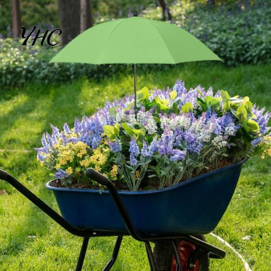 High Temperature Resistant Plant Shade Umbrella for Outdoor Plants Height Adjustable with Stake Garden Durable Alloy Frame Parasol Protect from