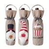 New Christmas Decoration Products Faceless Elderly Doll Handheld Wine Bottle Cover Christmas Champagne Red Wine Bag Desk Decor