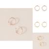 Classy Round Pearl Diamond Stud Earrings Alloy Material Trendy Jewelry
