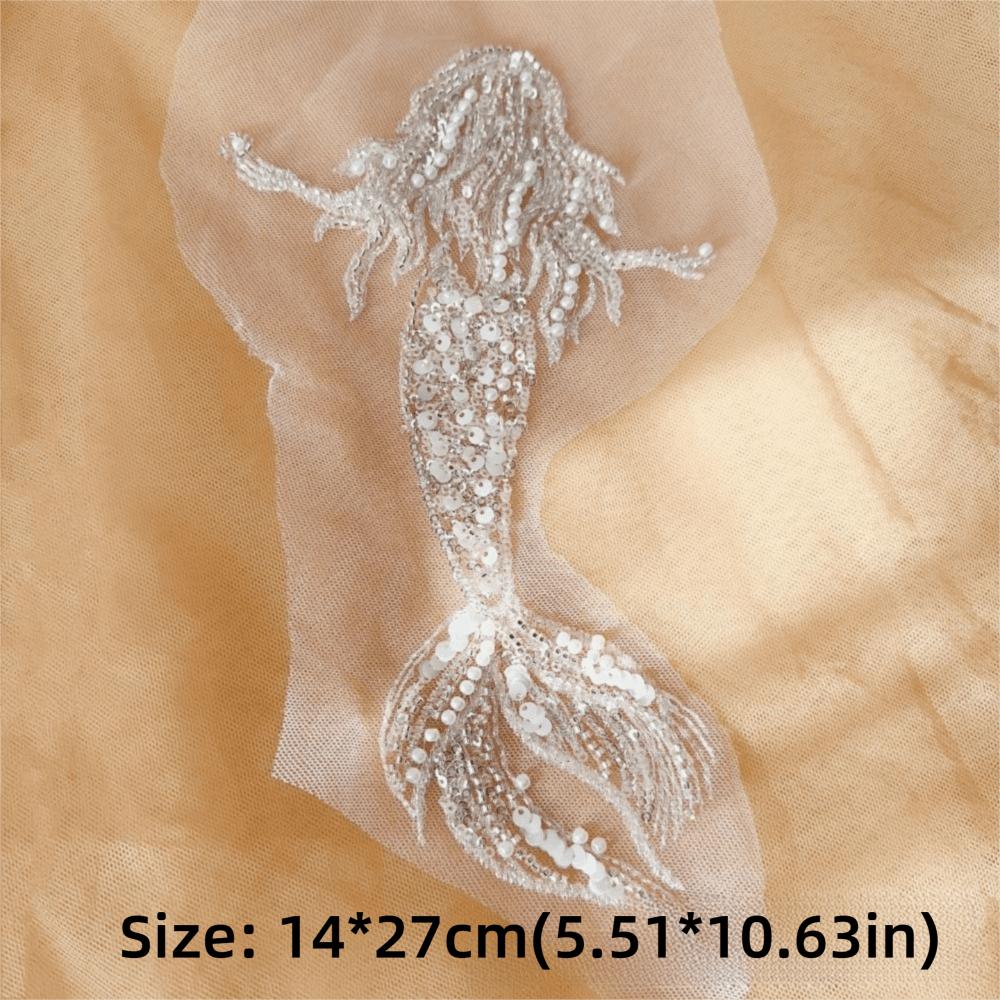 Bead Fish Embroidery Applique Colorful Garment Sew On Patch Fashion Carp Bead Patch Clothing