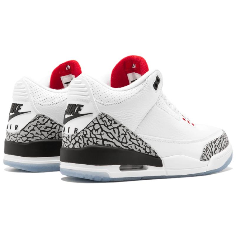 Jordan 3 Ретро Линия штрафного броска Белый цемент Jordan 923096-101