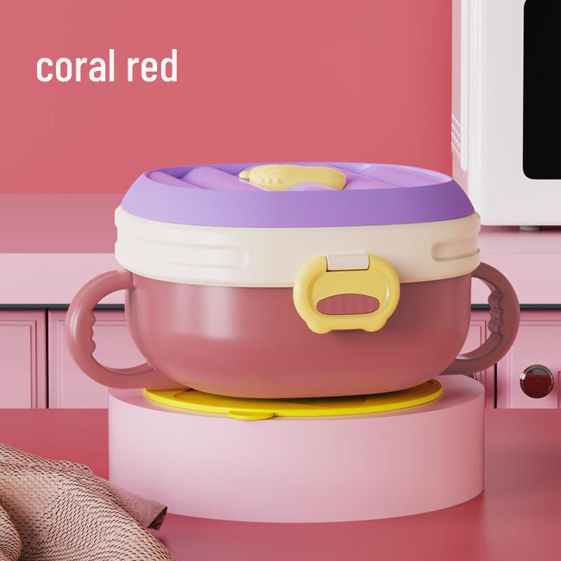 ZISIZ Stainless Steel Insulated Baby Suction Bowl