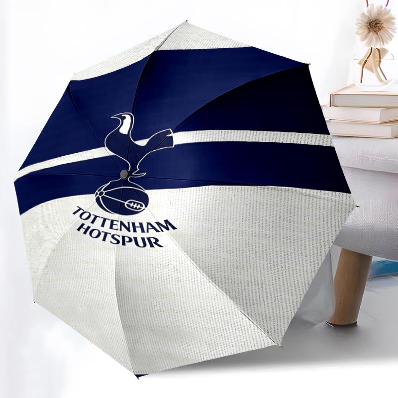 Складной зонт Tottenham Hotspur F.C. с принтом, для улицы, отдыха и путешествий, прочная ткань зонта, подарок на день рождения и праздник