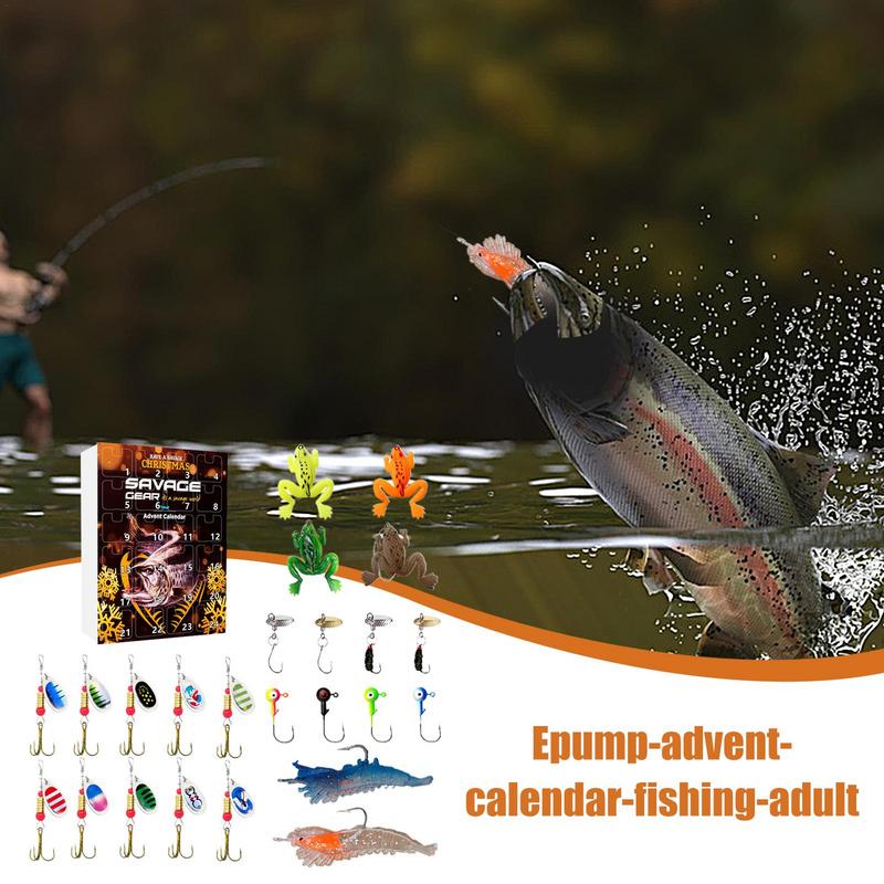 Fishing Lure Advent Calendars 2024 2024 Adult Fishing Advent Calendars Adult 24 Days Fishing Lures Set For Teens Boys