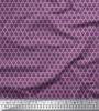 Purple Japan Crepe Satin Fabric Snow Flakes Floral Printed Fabric 1 Metre 42 Inch