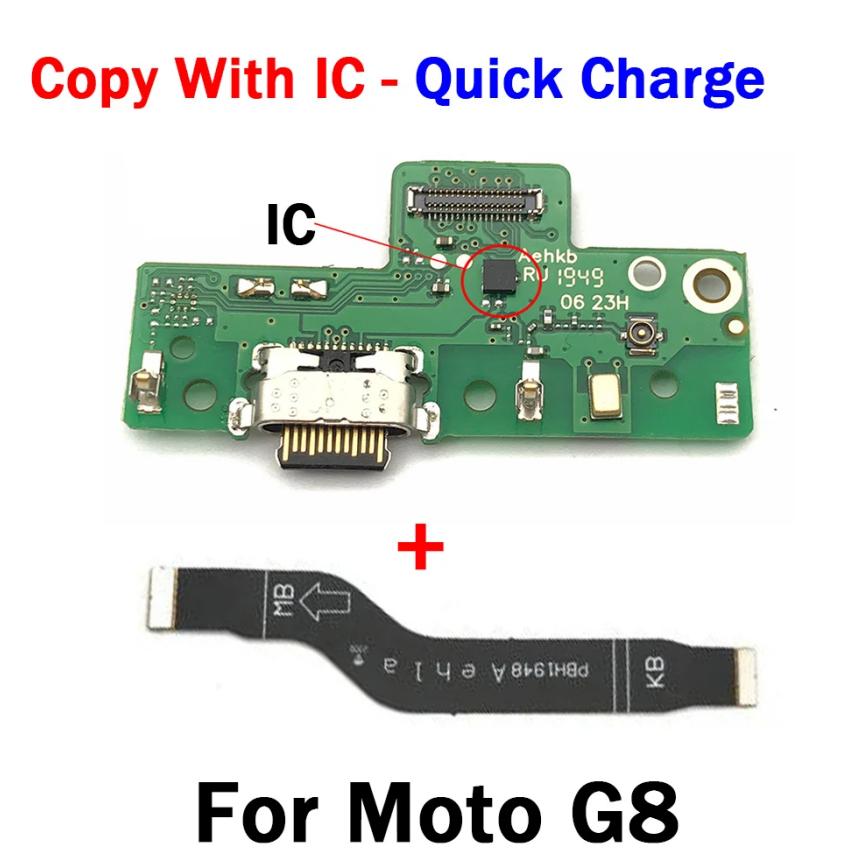 Протестировано для Moto G6 G7 G8 G9 Play Plus Power G11 G111 Плата разъема порта зарядки USB с шлейфом материнской платы