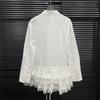 Spring 2025 Women's Lace-Trim Hem Shirt - Heavy Industry Design, Girlish Style