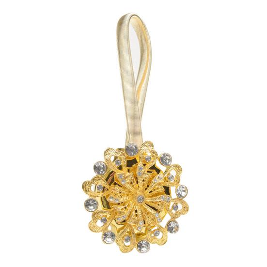 Excellent Curtain Buckle Eye-catching Rust-proof Portable Flower Shaped Magnetic Curtain Strap for Living Room