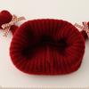 Warm Material Wool Cap Double Braid Design Kids Hat Soft Ear Protection Hat  For Toddler Girls
