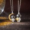 Astronaut Projection Couple Necklace, Male and Female Pair, Astronaut Star Picking and Moon Ranging Pendant, Collar Chain
