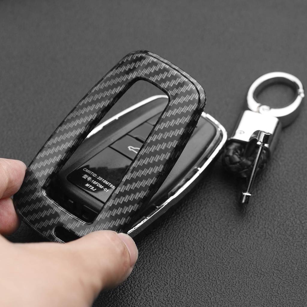 For Toyota Key Fob Cover, ABS carbon fiber pattern Key Fob Case Fit for 2017-2021 2022 2023 Toyota Corolla Camry RAV4 Highlander 4Runner Prius CH-R