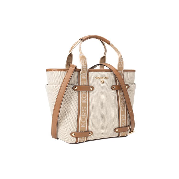 New MICHAEL KORS Polyester With Cotton Portable Crossbody Bag, Shoulder Bag Women's Beige 30T2G5VT1C-817