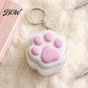 Kitten Paw Clicker Toy Cat Fidget Keychain, Stress Relief Keychain Toy, Backpacks Handbag Purse Charm Keyring for Women Girls Relaxing Toys
