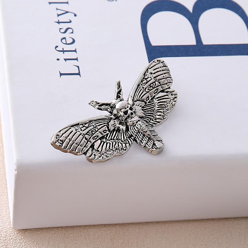 Готическая темная брошь-мотылек: Памятный аксессуар на Хэллоуин высокого класса - Уникальный стиль легкой роскоши