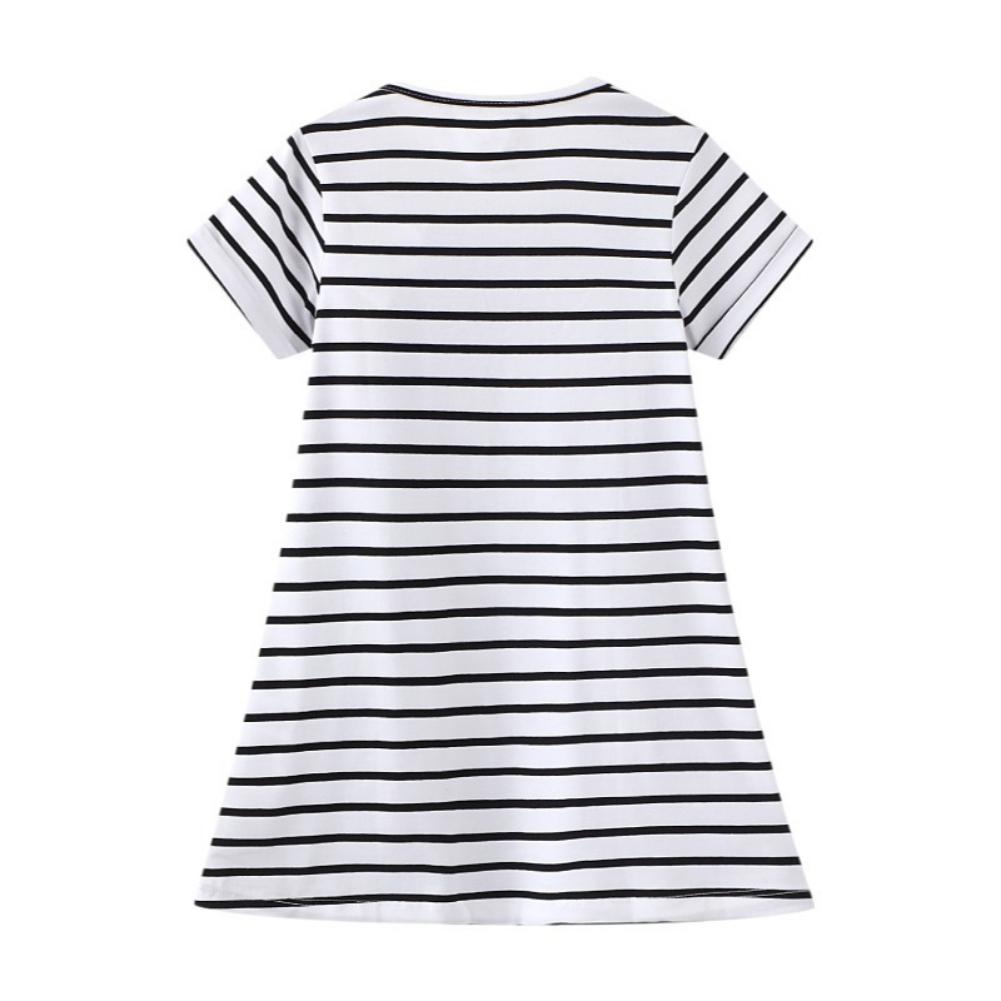 Летнее платье принцессы с короткими рукавами для девочек