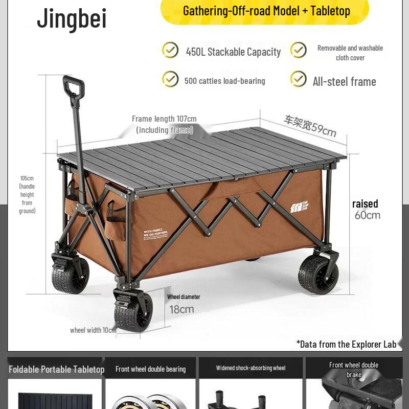 Explorer Heavy-Duty Folding Outdoor Utility Wagon