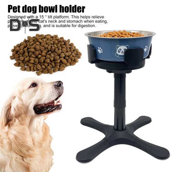 Подставка для миски для собак с 3 уровнями высоты, регулируемая подставка для кормления домашних животных, наклоненная на 15 градусов, держатель для миски для собак средних и крупных пород