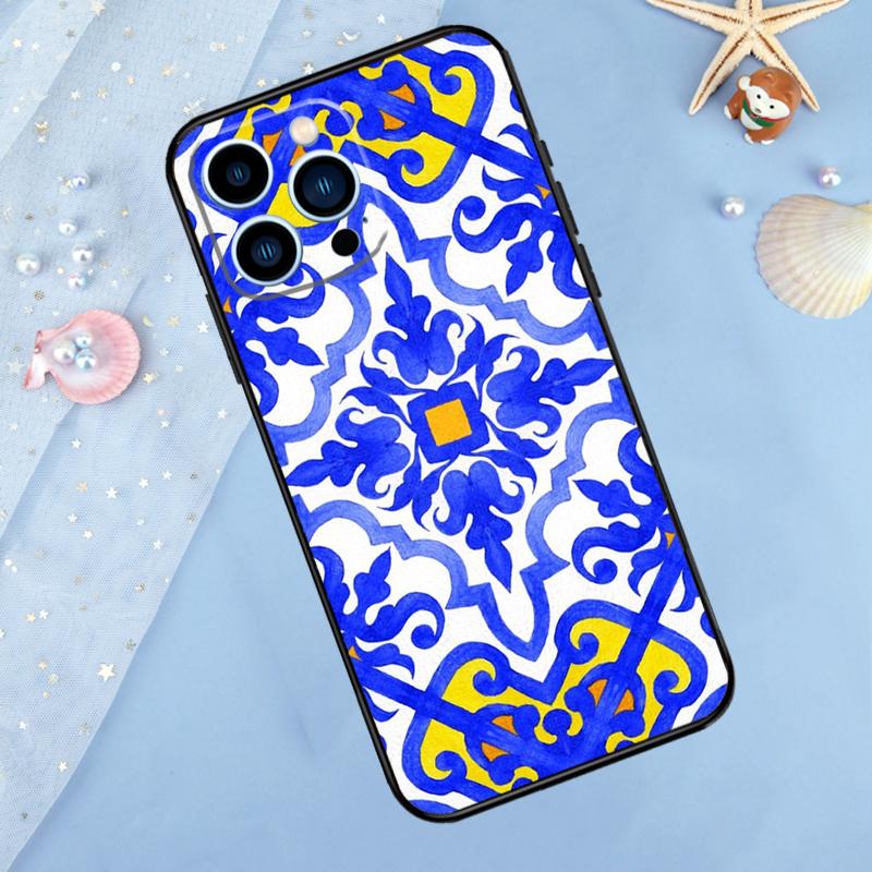 Марокканский плиточный чехол для iPhone 17 Pro Max 16 15 14 12 11 13 Pro Max Plus 12 13 Mini 16e 17 Air Задняя крышка