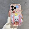For Samsung Galaxy A05 A15 A35 A55 A04S A14 A24 A34 A54 A13 A33 A53 A32 A52 Magic Show Elephant Ear Holder Cartoon Phone Case