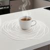 Kitchen Table Protection Mats Rose Placemat for Dining Table, Non-slip PVC Heat Resistant Mat with Reusable Soft Rubber Placemats Pattern, 38cm