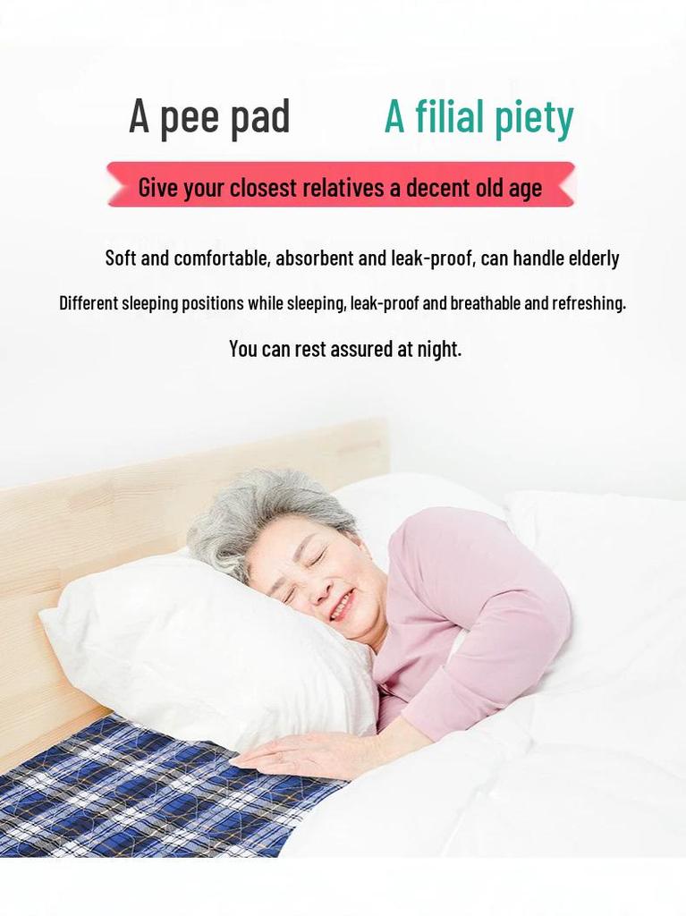 Waterproof, Washable Incontinence & Menstrual Pad - Extra Large, Non-Slip for Elderly or Bedridden Care