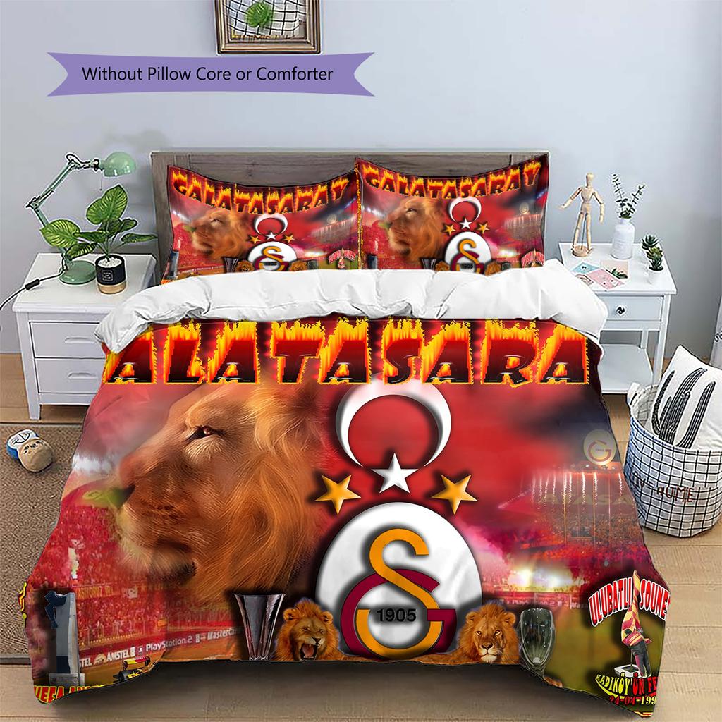 Galatasaray Pattern Bedding Home Decoration Birthday & Festival Gift (1 * duvet cover + 2 * pillowcase, without core)