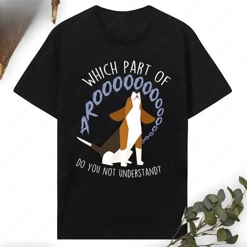Beagle Women Funny Dog Arooo Lover Cute Printed Tshirt Pet Tops Kawaii Casual Summer Casual Women Tshirt Soft Clothing