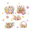 Easter Window Clings Decals Removable Cute Colorful Stickers Decor for Home Living