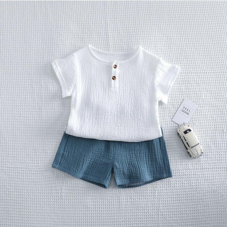Boys' Two-piece Set Casual Summer Thin Baby Top Shorts Women's Fashion