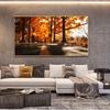 Nordic Landscape Oil Painting Color Autumn Language Art Canvas Painting Living Room Corridor Office Home Decoration Mural No Frame
