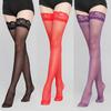 1Pair Women's Sexy Stocking Sheer Lace Top Thigh High Stockings Nets For Women Female Stockings Black White Red Dropship