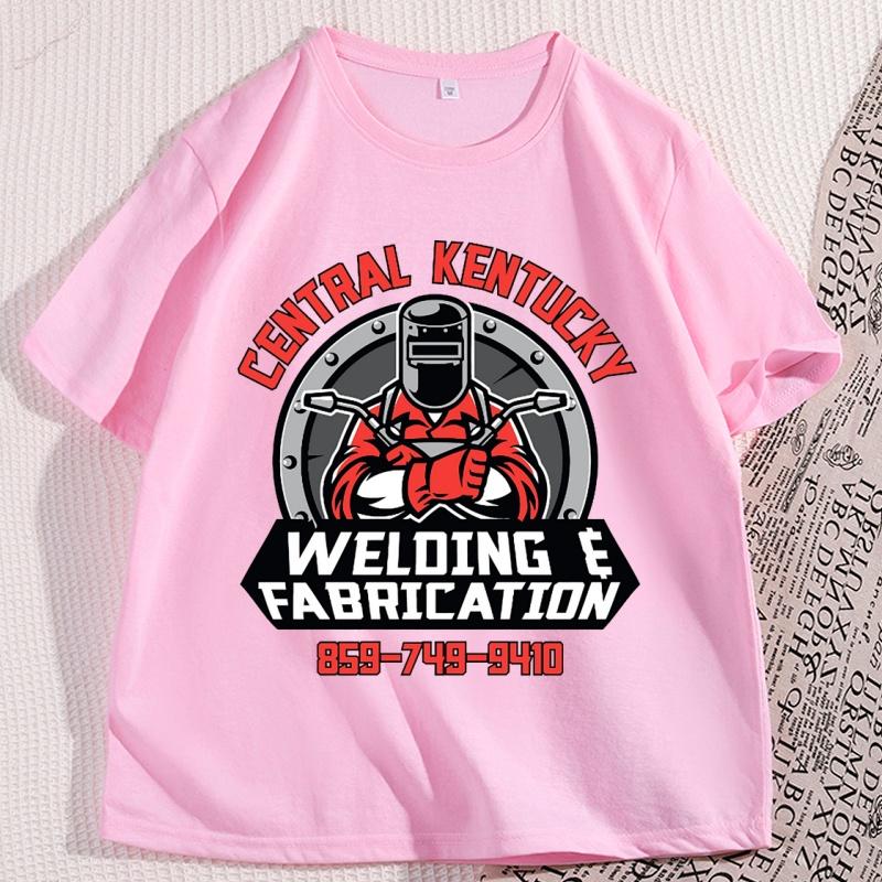 Funny Welding Printed T Shirt Cotton Short Sleeve O Neck Tshirt Casual Streetwear Trendy Y2k Cotton Male Clothing Loose