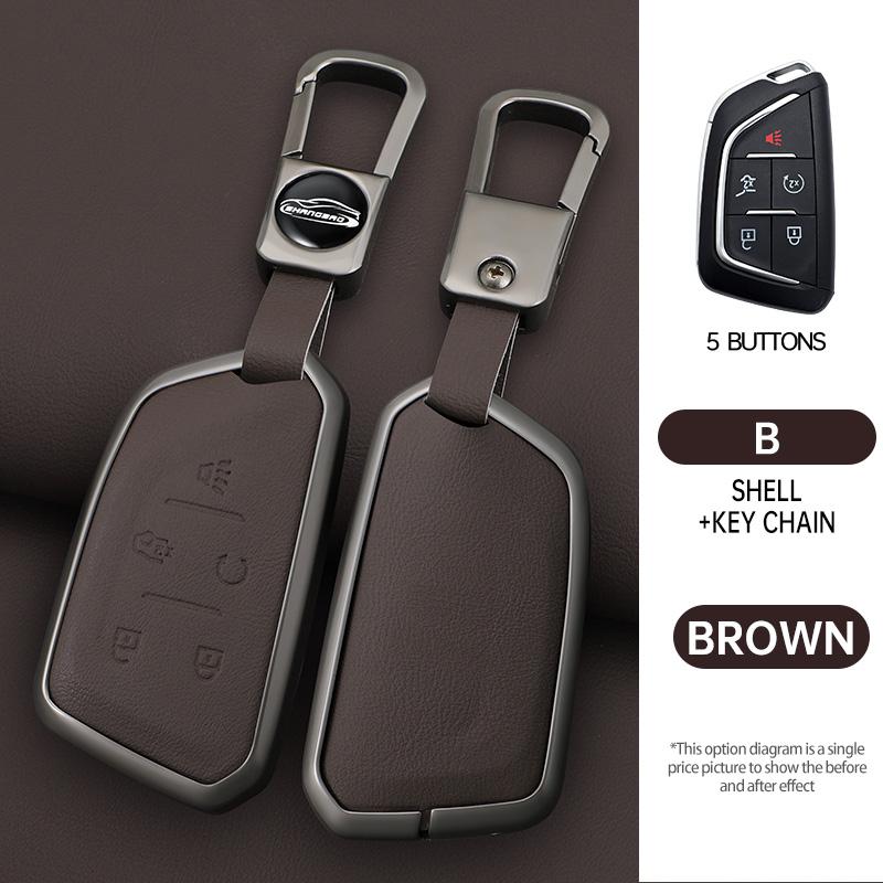 5 Кнопок Сплав Чехол-Оболочка для Брелока Автомобильного Ключа для Cadillac CT4 CT4-V CT5 C8 Corvette 2022 2023 2024 Аксессуары для Брелока