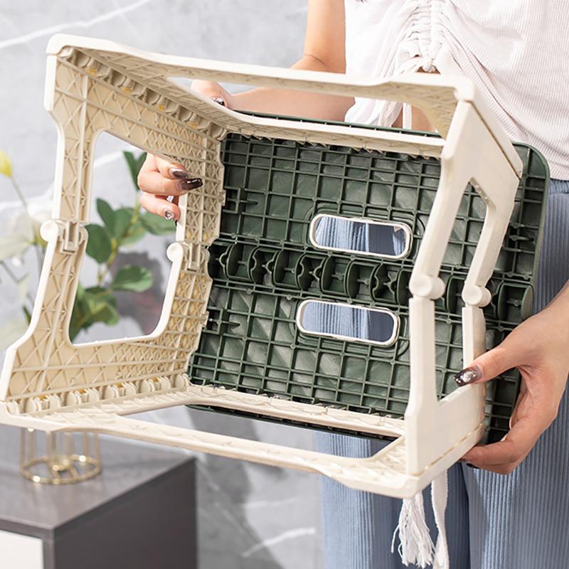 Outdoor Portable Folding Stool High Load-bearing Thickened Plastic Saddle Chair Mini Chair Fishing Stool Square Stool Camping Stool