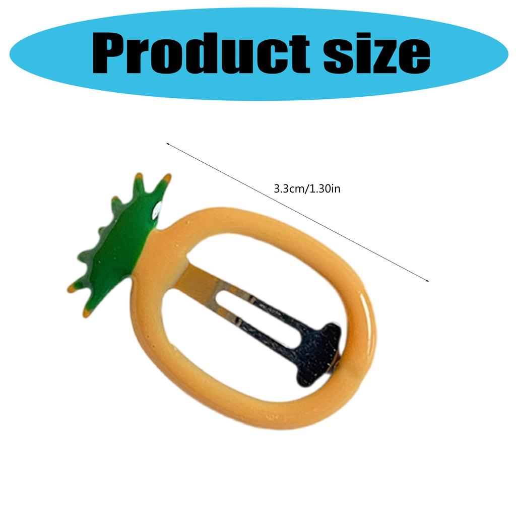 Cute Fruit Shaped Metal Hair Clips For Kids Lightweight Durable Barrettes For Girls Daily Use Party Accessories