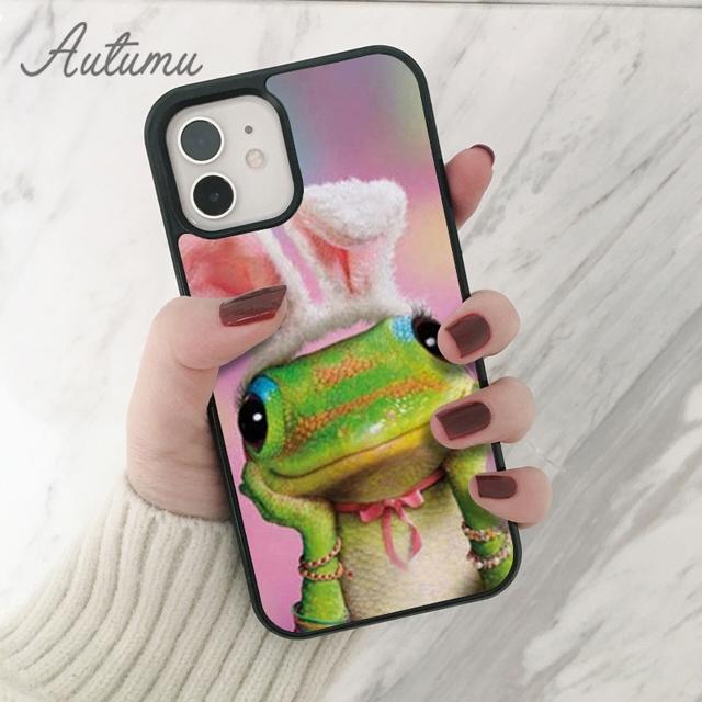 Чехол для телефона Gecko Lizard для iPhone 11 12 13 14 Pro Max mini X XR XS SE 2020 5 6S 7 8 Plus Samsung Galaxy S21 S22 Cover shell