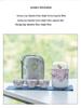 White Porcelain Floral Travel Tea Set: Includes One Pot, Three Cups, and Portable Bag.
