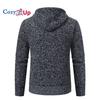 Cozy Up мужской зимний свитер пальто кардиган свитер с капюшоном плюс бархат повседневный утолщенный