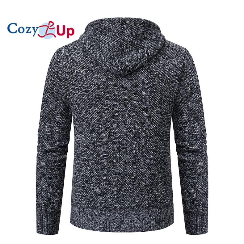 Cozy Up мужской зимний свитер пальто кардиган свитер с капюшоном плюс бархат повседневный утолщенный