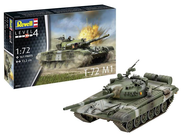 Kit maquette revell - t-72 m1 tank - 1:72 - plastique - 2024 - char de combat détaillé