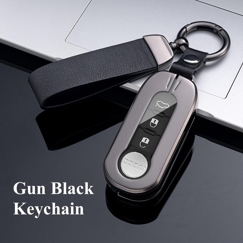 Car Zinc Fashion Flip Metal Key Case Cover For Fiat Ducato 500 500l Panda Grande Punto Lancia Musa For Iveco Eurocargo Daily Accessories