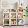 Bookshelf Multi-functional Portable With Wheels Storage Rack Living Room Home Home Floor Trolley Shelf Organization Storage