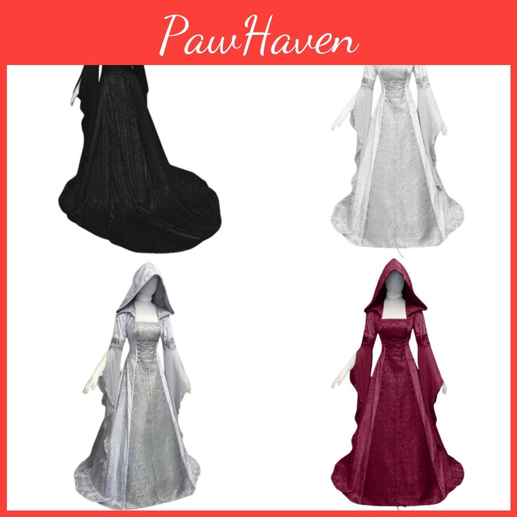 Идеальное свадебное платье однотонного цвета с капюшоном