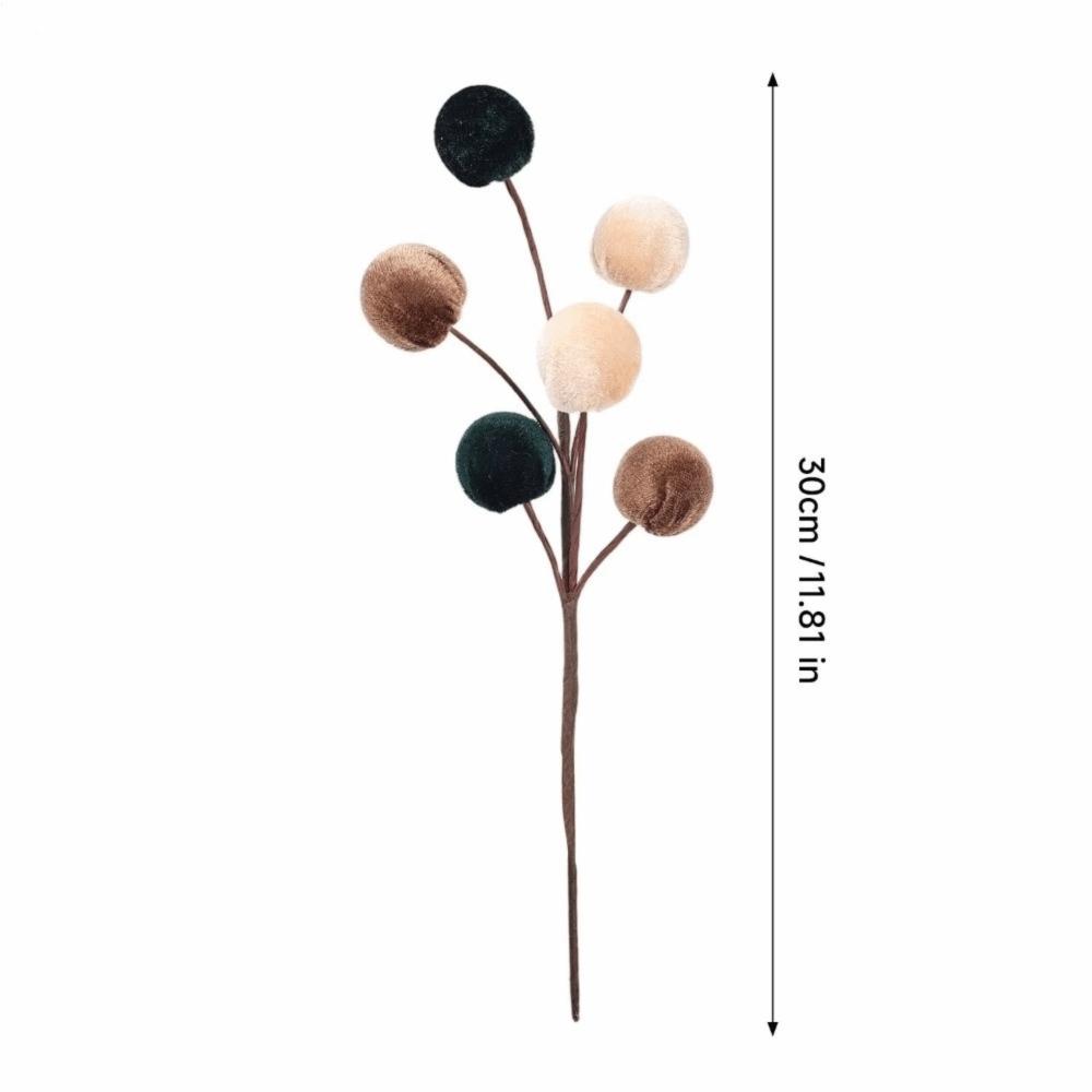 Velvet Material Foam Ball Ornaments Foam Core Hanging Ornaments Elegant DIY Craft Balls DIY Crafts