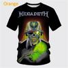 Heavy Metal Rock Band Megadeth 3D Printed T-shirts Summer Men/Women Wild Style Hip Hop Short Sleeve Tee Top Oversized Streetwear