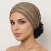 Versatile Soft Lace Curling Hat Polyester Breathable Elastic Curly Hair Hat Solid Color Dome Mesh Lace Pullover Cap Headgear